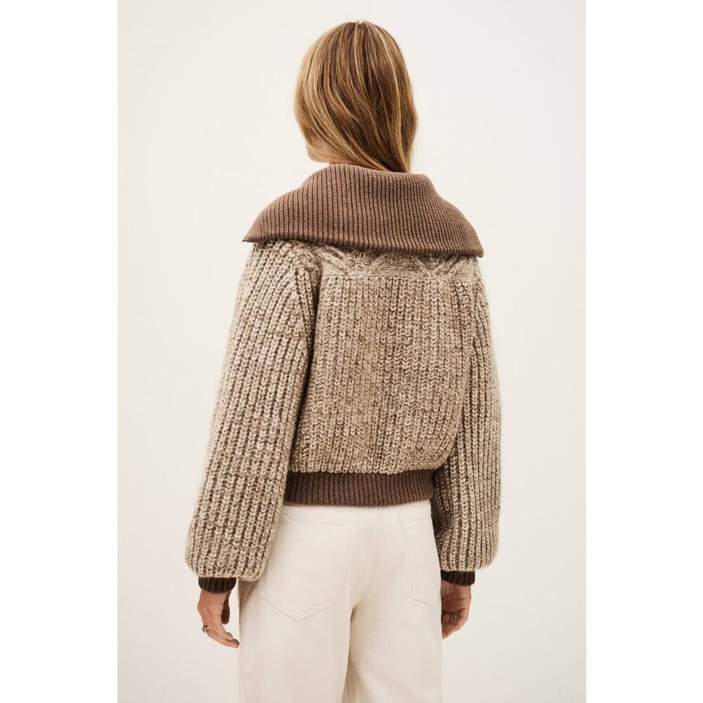 NWT BA&SH RABEL knitted zip cardigan sweater - Picture 2 of 5